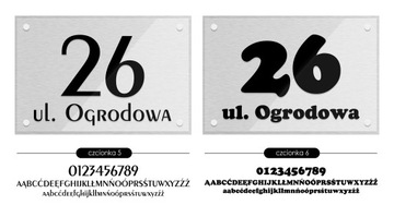 Адресная доска 3D адрес номер дома 30х20 шлифованный алюминий
