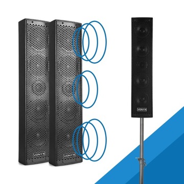 2 колонки + сабвуфер 15 дюймов 2.1 1000 Вт MP3 USB BT