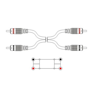 КАБЕЛЬ RCA 2RCA - 2RCA РАЗЪЕМЫ АУДИО КАБЕЛЬ CINCH VITALCO RKD200 0,5 м
