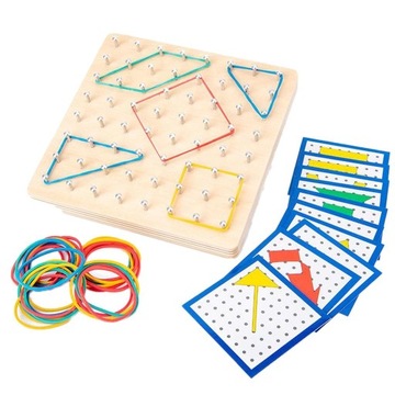 8x8 Drewniane z wzorami i gumki Kałt Puzzle