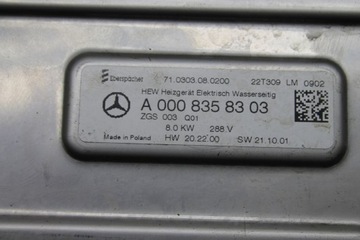 Elektryczna nagrzewnica płynu chłodzącego MERCEDES-BENZ EQS (V297)