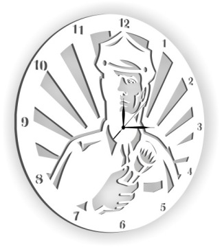 ЧАСЫ ДЛЯ ТЕЛОХРАНИТЕЛЯ ЗАЩИТА ПОДАРОК 50СМ 3D