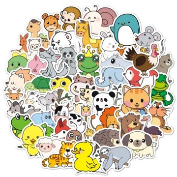 Wlepki Zestaw naklejek Animals 50 szt.