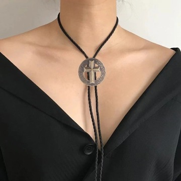Модный крестовый узор Bolo Tie, аксессуары для мужской и женской одежды