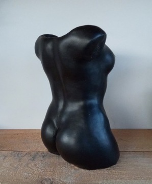 Вазон-контейнер Женский торс, черный.