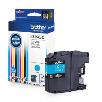 Tusz BROTHER DCP-j105 j100 Oryginalny oryginał cyan LC525XL-C 525 niebieski