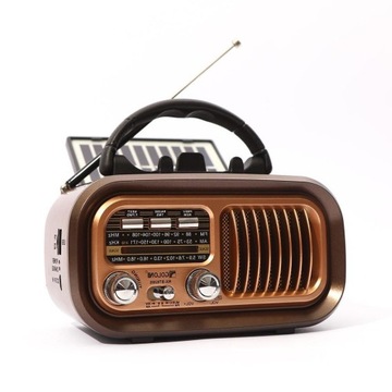Retropolis Vintage Radio Retro Solar USB microSD B