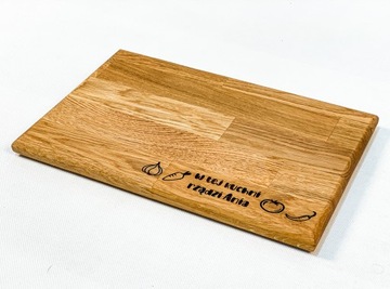 Personalizowany prezent deska dębowa grawer logo