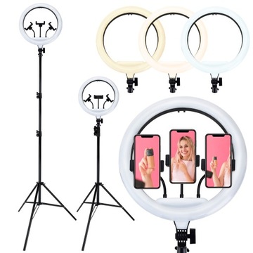 СВЕТОДИОДНАЯ КОЛЬЦЕВАЯ ЛАМПА ДЛЯ МАКИЯЖА USB 2.2M 24.5W ШТАТИВ