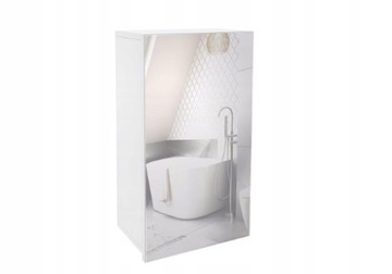 Szafka łazienkowa z lustrem W4L 40cm biały połysk