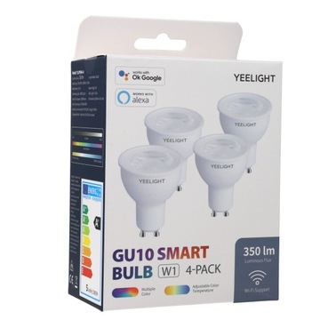 Умная лампочка Yeelight W1 GU10 (цветная) 4шт.