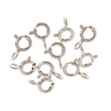 4x10 sztuk 925 Sterling Spring Rings 5mm Biżuteria