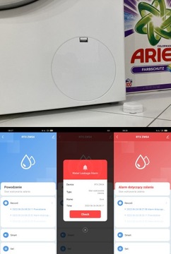 Kompaktowy Czujnik sensor wody zalania ZigBee TUYA