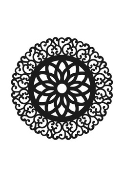 DEKORACJA MANDALA AŻUR OZDOBA NA ŚCIANĘ 36x36 CM