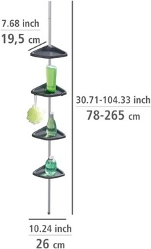 Телескопический угловой шкаф для ванной комнаты Wенко.