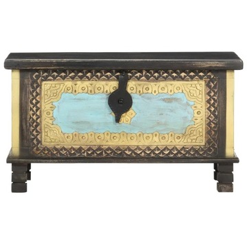 VidaXL Комод, черный, 80x40x45 см, массив дерева