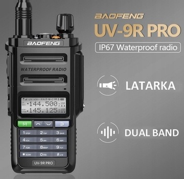 KRÓTKOFALÓWKA BAOFENG UV-9RPro WODOODPORNY BUDOWA