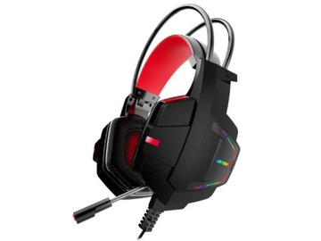 Игровые наушники Lenovo HU85 с микрофоном, RGB-подсветка, 7 цветов