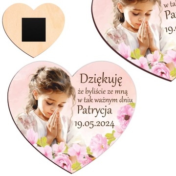 Podziękowanie dla gości Pierwsza Komunia Święta prezent z personalizacją