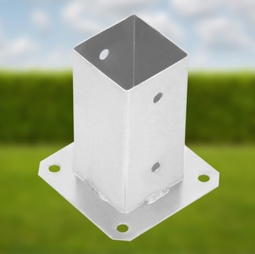 ZESTAW 2x PODSTAWA STOPKA SŁUPA PRZYKRĘCANA 70X70 mm WSPORNIK KOTWA STALOWA