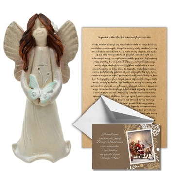 Anioł Stróż Figurka Ceramiczna Prezent Pod Choinkę Święta Boże Narodzenie