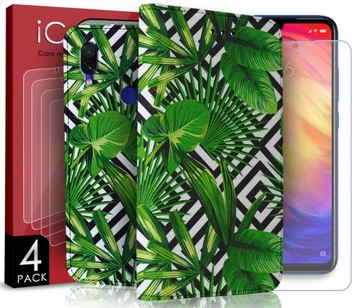2W1 ETUI DO XIAOMI REDMI NOTE 7 WZORY + SZKŁO 4SZT