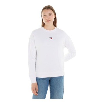 TOMMY HILFIGER BLUZA DAMSKA TJW BXY BADGE CREW EXT BIAŁA r.L
