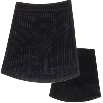 CHLAPACZ BŁOTOCHRON MOTOCYKL MOTOROWER Gumowy Czarny NAPIS PL 20X20 CM