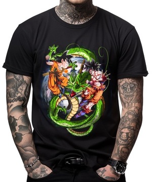 Koszulka męska czarna z nadrukiem ,,Anime DRAGON BALL