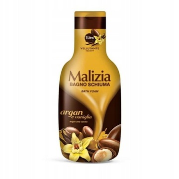 Malizia Płyn do kąpieli Argan i Wanilia, 1000ml