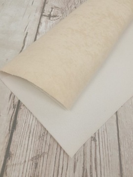 TKANINA materiał PODSUFITKA 3 mm WELUR BEŻOWY