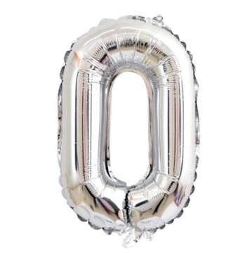 Balon Foliowy LITERA O Srebrna Chrom - 16