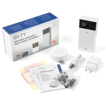 Дверной звонок на батарейках, Wi-Fi камера Tuya Laxihub B1-TY
