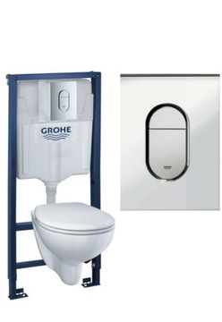 ZESTAW PODTYNKOWY WC GROHE SOLIDO Z MISKĄ GROHE RIMLESS