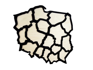 Mapa Polski Obraz Geometryczny 3D Panel Dekoracja