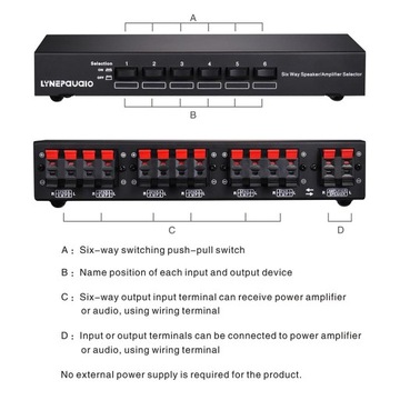 Селекторный переключатель стереодинамиков, компаратор с