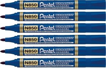 MARKER PERMANENTNY PENTEL N850 OKRĄGŁY NIEBIESKI 6