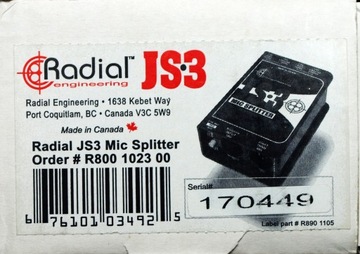 Радиальный микрофонный разветвитель JS3