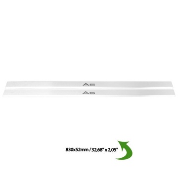 AUDI A5 B9 VRSTVA  PRAHU NA PRAHY OCEL NEREZ 304 MAT Z ČERNÝMI L