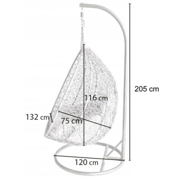 ПОДВЕСНОЙ СТУЛ BAHAMA GARDEN COCOON BAHAMA GREY XXL + КРЫШКА