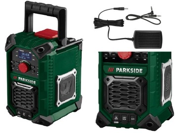 Akumulatorowe radio 20 V PARKSIDE PBRA 20-Li B2 budowlane Bluetooth 554