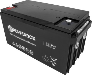 Bezobsługowy Akumulator AGM POWERBOX UPS MAGAZYN ENERGII 12V 65Ah