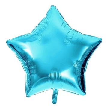 BALON FOLIOWY GWIAZDA JASNO NIEBIESKA 45 CM
