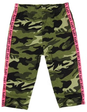 MORO krótkie legginsy bawełniane 589 FIONA 16Y khaki
