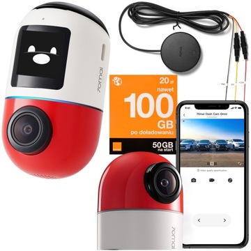 Kamera samochodowa 70mai Omni 128GB + UP04 4G +SIM