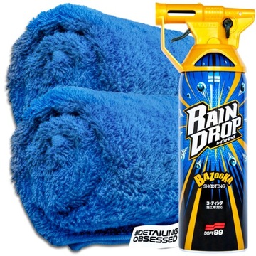 SOFT99 БЫСТРАЯ ДЕТАЛИ ДОЖДЕВАЯ КАПЛЯ БАЗУКА УЛУЧШАЕТ ЦВЕТ, 300 МЛ + аксессуары