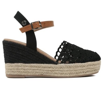 REFRESH ESPADRYLE DAMSKIE CZARNE KOTURN 39 1ŻCA