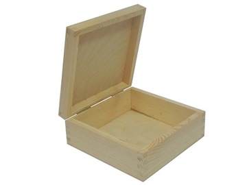 Pudełeczko Drewniane Ozdobne Dekoracyjne 12x12x6