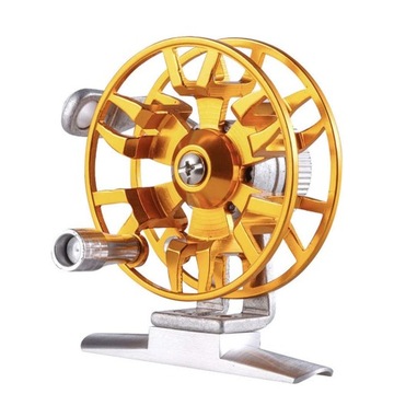 Катушка для нахлыста Универсальная катушка для лески 1:1 Инструменты для катушки для нахлыста 53 мм, золото