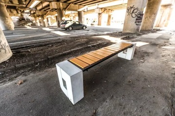 Prestiżowa ławka betonowa bez oparcia
